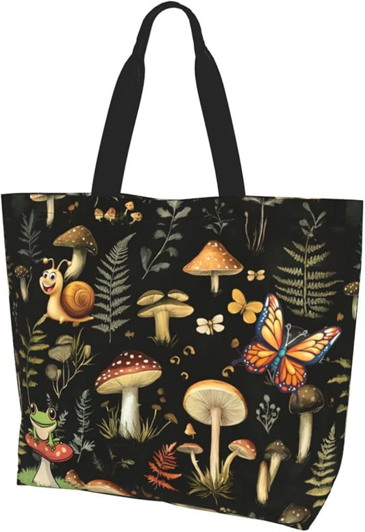 Tote Bag Shoulder Bags for Women Grocery Shopping Bag Reusable Bags Boho-Red Paisley 1