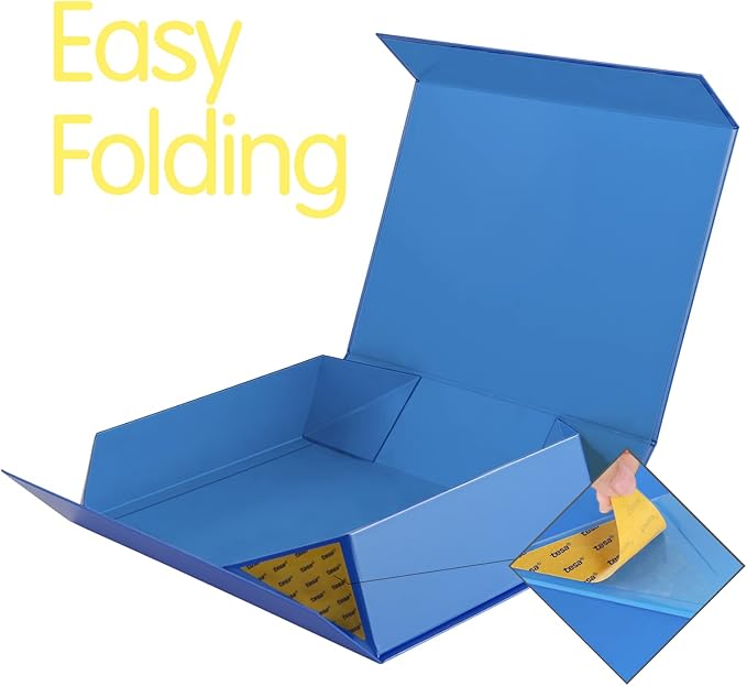 Gift Boxes Dark Blue 11x7.8x2.3 Inches, Magnetic Closure Gift Boxes with Lids for Presents (5 Pack)