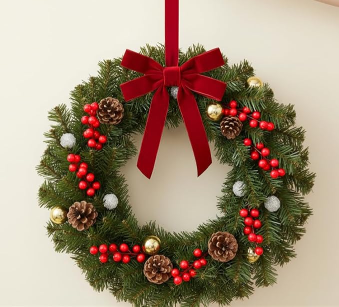 Vintage Red Velvet Ribbon, 1 Inch X 25Yd