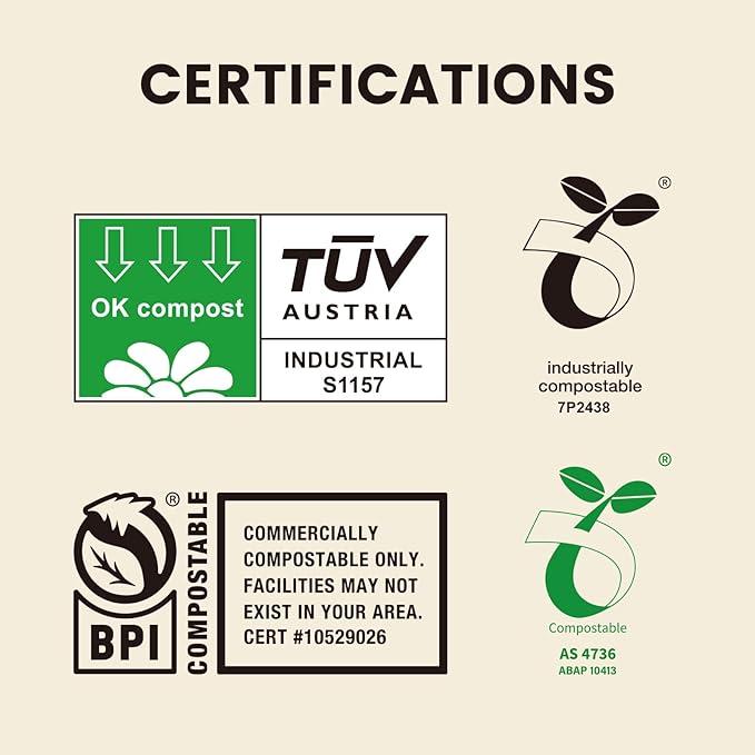 SUPERBIO 33 Gallon Compostable Yard Waste Bags, Lawn & Leaf Bags, 40 Count, ASTM D6400, BPI and OK compost INDUSTRIAL