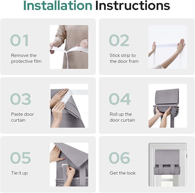 HOMEIDEAS 100% Linen Blackout Sidelight Curtains for Front Door, Side Door Window Curtains, Small Window,Thermal Insulated Covering, 1 Panel, W12 X L68 Inch, Light Gray