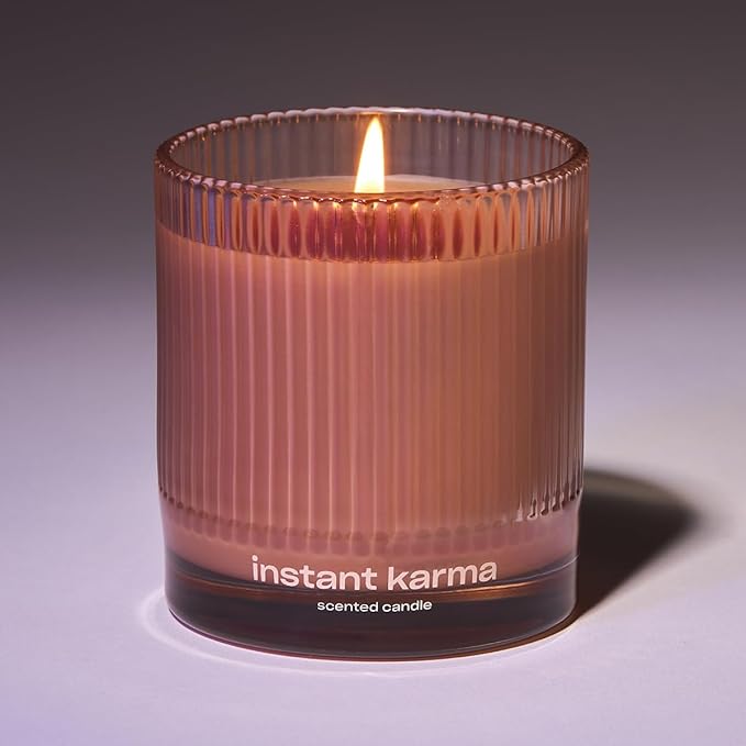 Instant Karma Luxury Scented Candle by Snif, Dark and Dreamy Scent, 50+ Hours, 100% Cotton Fiber Wicks, Soy Wax Blend, Non-Toxic, Vegan, 8.5 oz