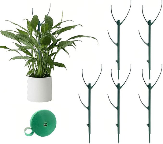 Stackable Monstera Plant Support Stakes, Suitable for Indoor and Outdoor Climbing Plants, Support Stakes for Growing Vines, Training Stems, Stabilizing and Supporting Growth (5 Pieces) (5PCS+A)