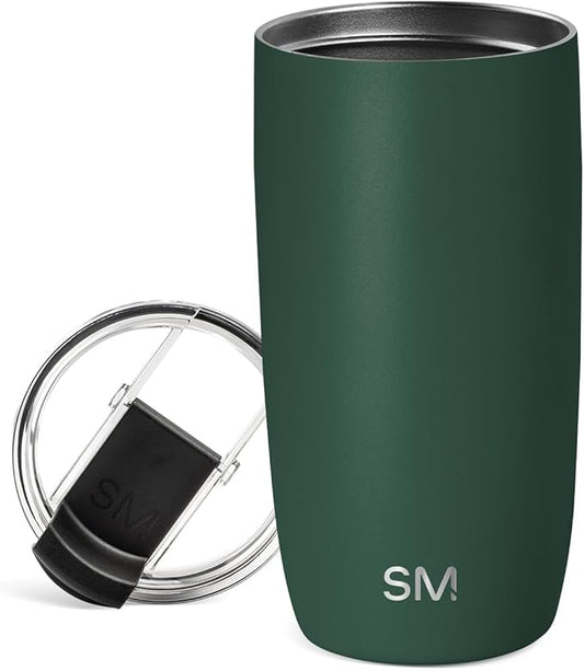 Simple Modern Travel Coffee Mug Tumbler with Flip Lid | Reusable Insulated Stainless Steel Cold Brew Iced Coffee Cup Thermos | Gifts for Women Men Him Her | Voyager Collection | 16oz | Forest
