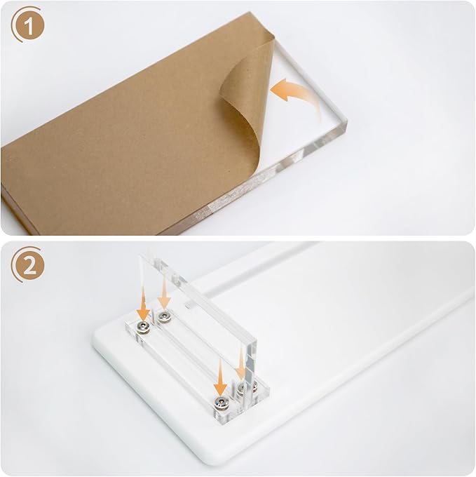 Bamboo Monitor Stand Riser with RGB Lights,31.5 Inches Desktop Shelf with Acrylic Legs Supports for Desk, PC Computer Monitor, Laptops, Printer, Speakers (White)