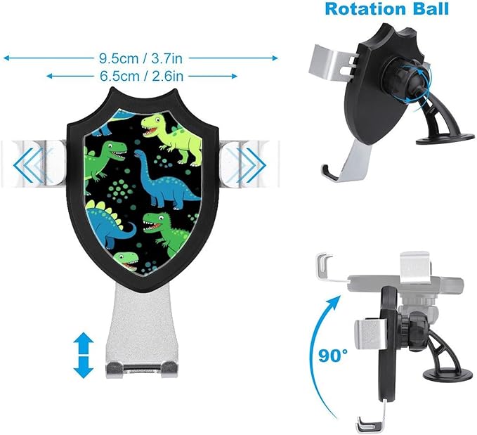 Phone Holders Phone Stand Cell Phone Car Mount Hands Free Automobile Holder Cute Childish Dinosaurs