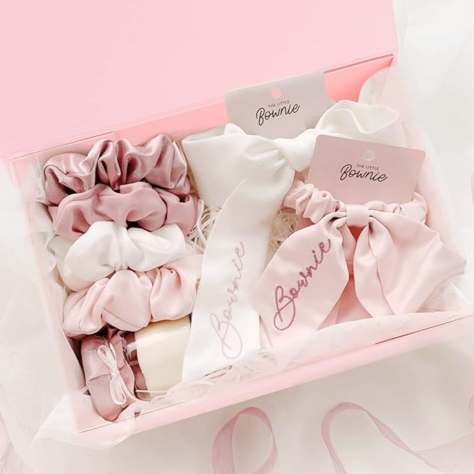 Aimyoo Pink Collapsible Gift Box with Magnetic Closure Lids 10.5x7x3 in, Bridesmaid Groomsman Proposal Boxes, Rectangle Storage Box 3 Pack