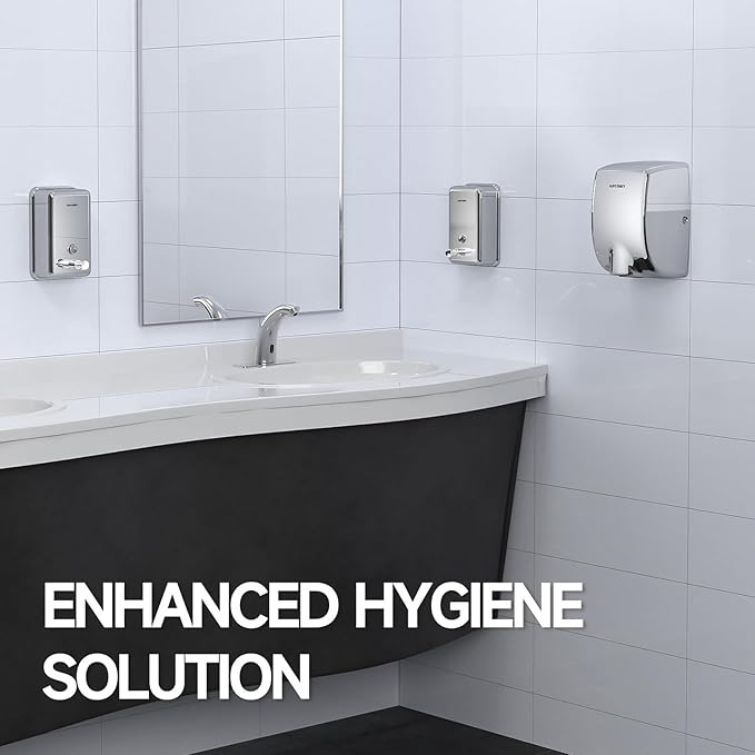 Commercial Soap Dispenser Wall Mount, Polished Stianless Steel Finish Manual Soap Dispenser - 37oz (1100ml) Model 1003