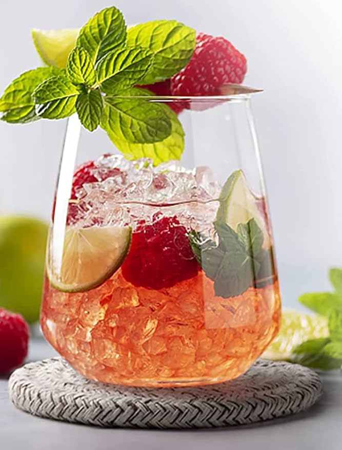 4 Pack Oval Woven Placemats, Mix Brown Cotton Plate Chargers with 4 Pack Round Coasters, Thick Heat Insulation Mats Household Table Mats Braided Bowl Mats Fabric Rustic Placemats for Dining