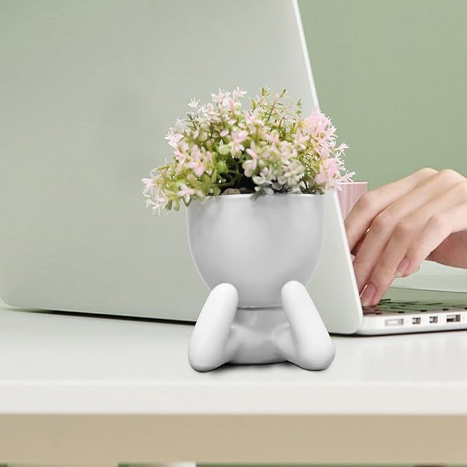 Zerzsy Desk Decorations for Women Office Small Office Desk Decor - Decorative Plants - Bathroom Shelf Decor Accent Women Cute Cubicle Accessories - Set of 1