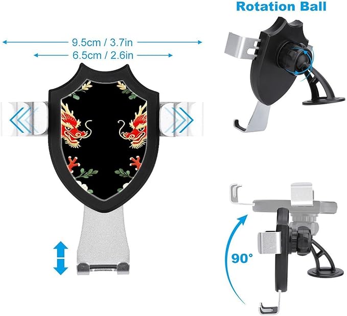 Fashion Phone Holders Universal Hands Free Automobile Cell Phone Holder Floral Chinese Japanese Dragon Flower