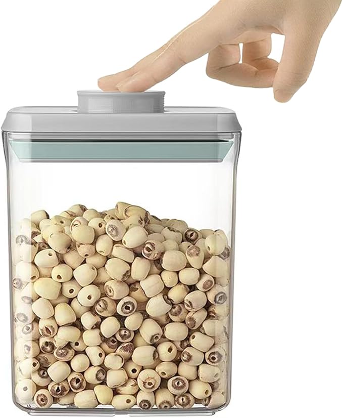 Airtight Food Storage Container Pop Containers With Lids, Bpa Free for Spaghetti Cereal Flour Rice Kitchen Organizer (rectangle 1250ml / 1.25qt)