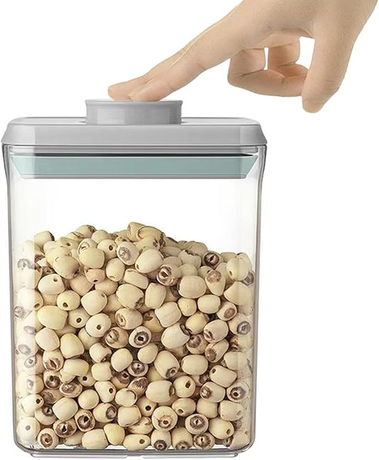 Airtight Food Storage Container Pop Containers With Lids, Bpa Free for Spaghetti Cereal Flour Rice Kitchen Organizer (rectangle 1250ml / 1.25qt)