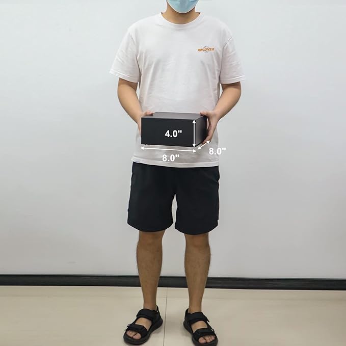 4 Pack 8x8x4 Inches Gift Boxes with Magnetic Closure Lids, Black Magnetic Box for Wedding, Groomsmen Bridesmaid Proposal, Birthdays, Mother's Day