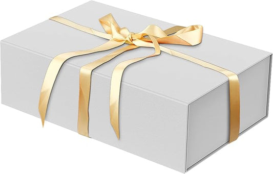 Luxury Large Gift Box 13.8"x9"x4.3" Storage Box Ribbon Magnetic Closure for Luxury Packaging Box for Mother's Day, Birthdays, Bridal Gifts,Weddings