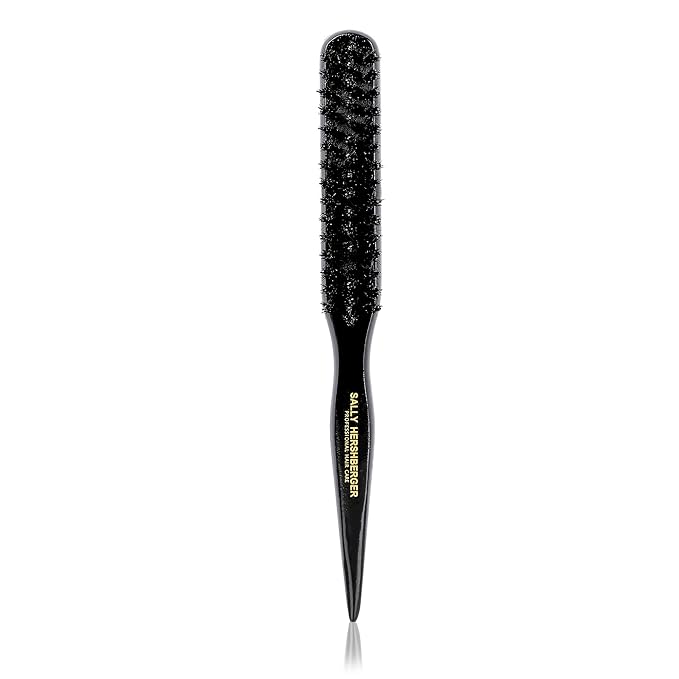SALLY HERSHBERGER Teasing Brush - Premium, Salon-Tested Teasing, Back-Combing, Slicking, and Edge Control Tool - Dual-Ended With Bristle Brush and Parting Stick - For Thick Through Fine Hair - 1 pc