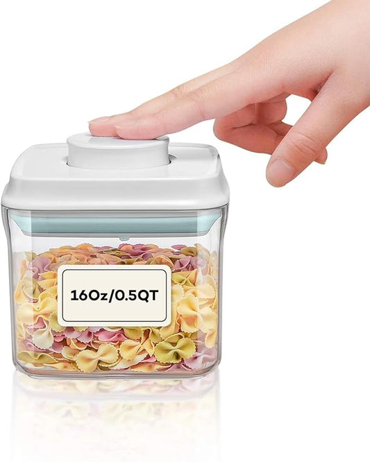 Bop Top | Airtight Meal Prep Containers with Lids | Food Storage Container Sets | Snack and Overnight Oats Fridge Organizer | Pantry and Kitchen Organization