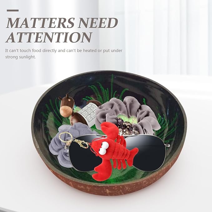 Natural Coconut Shell Bowl Unique Storage Dish for Keys Nuts and Candy Stylish Design for Home Decor for Living Room Bedroom Office