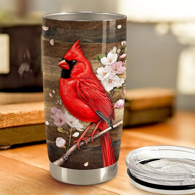Cardinal Tumbler 20oz Stainless Steel Insulated Travel Mug Cup for Women Girls Gifts for Birthday Christmas