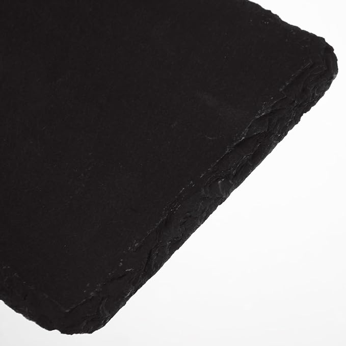 36PCS Slate Coasters Bulk Black Stone Coasters Square Slate Coasters 4 inch Slate Stone Cup Coaster Set for Drink Bar Kitchen Home Blanks with Anti-Scratch Bottom