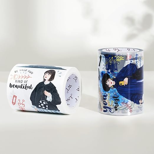 WT Twilight Zone Wide PET Tape, Single Roll, Original Designs, Modern Fashion Girls Decorative Tape for Journals, Scrapbooks, Bujo, DIY Crafts