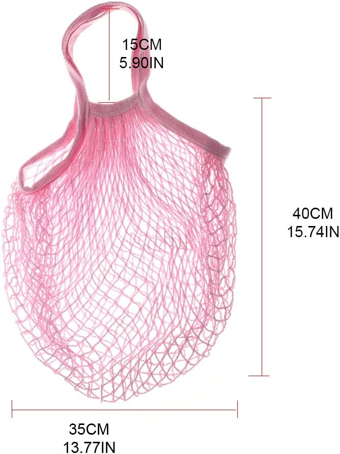 Portable Cotton Shopping Mesh Bag Ecology Reusable Short Handle Grocery Bags Short Handle Grocery Bags