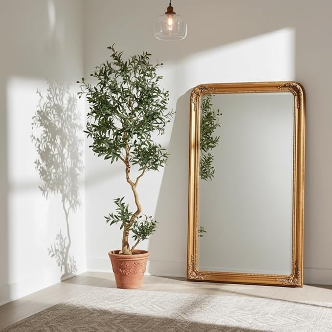 Fake Olive Tree 6.8 Feet – Artificial Plants Indoor, Faux Olive Tree, Fake Tree for Home Decor, Faux Trees Indoor for Living Room, Office, Bedroom – Tall Artificial Trees for Home, Designer Tree