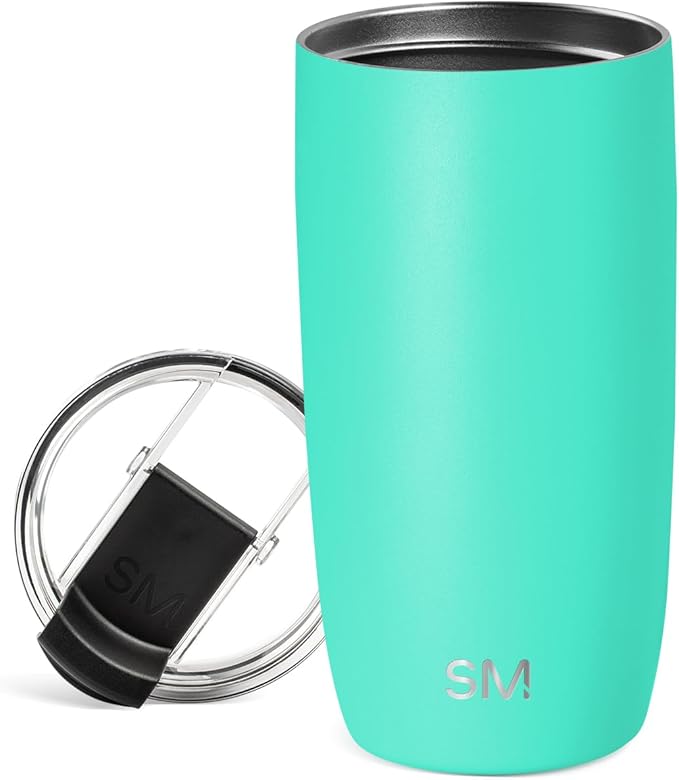Simple Modern Travel Coffee Mug Tumbler with Flip Lid | Reusable Insulated Stainless Steel Cold Brew Iced Coffee Cup | Gifts for Women Men Him Her | Voyager Collection | 16oz | Tropical Wave