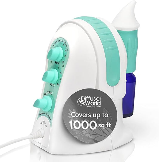 Waterless Diffuser for Essential Oils 110V, Green Made in USA Aroma Atomizer Diffusers Waterless Essential Oil Diffusers for Home Large Room Fragrance, Home Scent Diffuser Machine, Air Aromatherapy