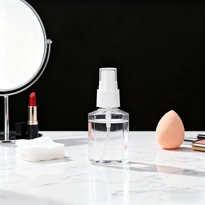 6 Pack 1 oz Mini Spray Bottles Fine Mist Travel Size Spray Bottle for Liquids Refillable Empty Plastic Bottles with Labels