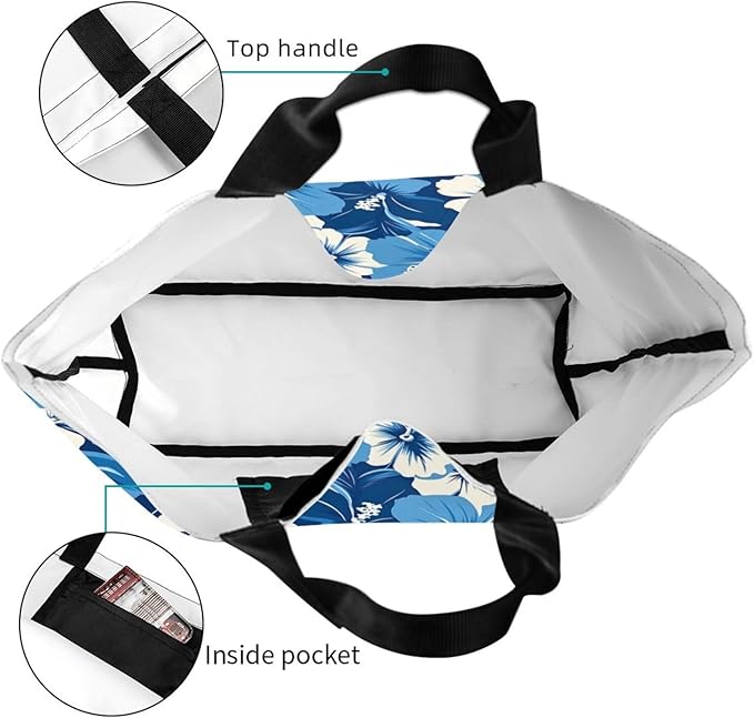 Tote Bag Shoulder Bags for Women Grocery Shopping Bag Reusable Bags Boho-Red Paisley 1