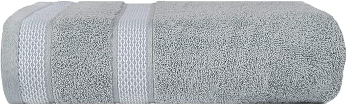 CASA COPENHAGEN Solitaire Mix 6 Pieces Towel Set- Navy Blue + Grey Violet, 600 GSM 2Bath Towel 2Hand Towel 2Washcloth, Designed in Denmark Made of Soft Egyptian Cotton for Bathroom, Kitchen & Shower