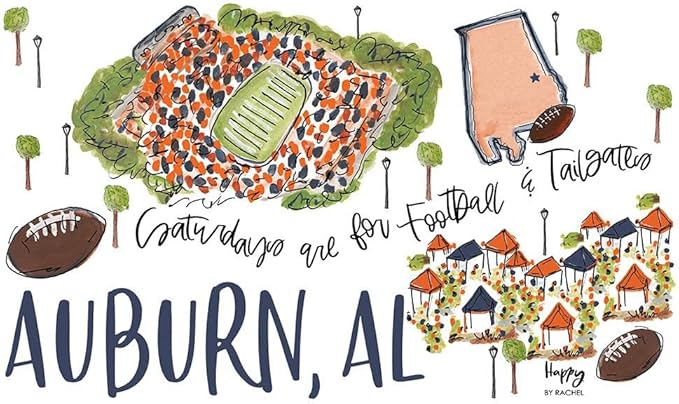 Swig Life 32oz Straw Tumbler, Travel Coffee Tumbler with Lid, Cup Holder Friendly Travel Coffee Mug, Stainless Steel, 32 oz Reusable Insulated Coffee Mug (Saturdays In Auburn)