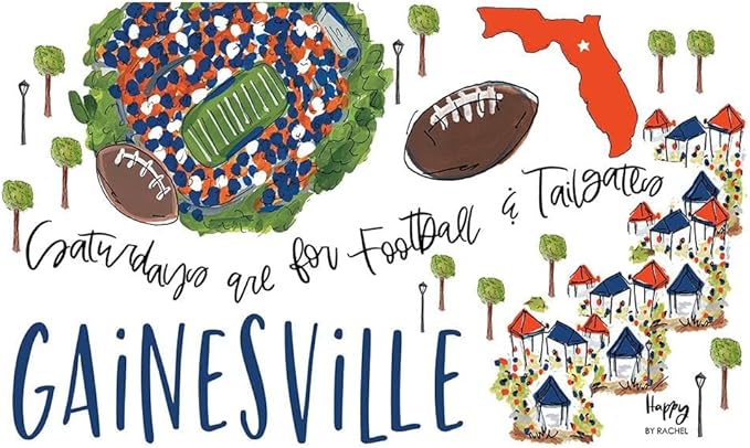 Swig Life 32oz Straw Tumbler, Travel Coffee Tumbler with Lid, Cup Holder Friendly Travel Coffee Mug, Stainless Steel, 32 oz Reusable Insulated Coffee Mug (Saturdays In Gainesville)