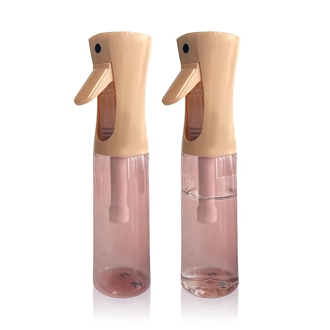 Spray Bottle for Hair Continuous Ultra Fine Mist (300ml) 360° Multi Spray Bottle for Plants, Cleaning, Skin Care Leakproof & Durable 2 Pack