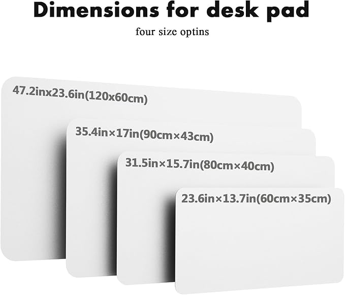 YSAGi Double-Sided Desk Pad, 35.4"x17"Leather Desk Mat, Eco Cork Desk Pad Protector,Large Mouse Pad,Waterproof Desk Blotter for Office/Home(White)