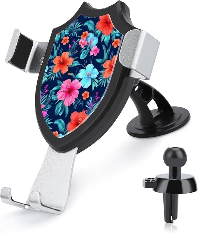 Women's Phone Holders Tropical Hawaiian Colorful Hibiscus Flowers Universal Hands Free Automobile Cell Phone Holder