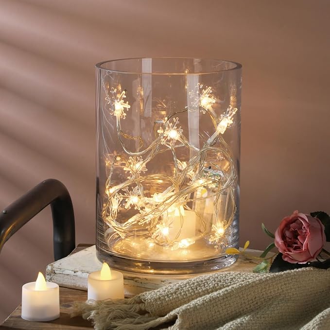 6" Wide 8" High Large Hand Blown Sturdy Clear Cylinder Glass Vase, Centerpiece Flower Vase for Rose, Tulip, Boquets, Hurricane Candle Holder (2, 6"x8")