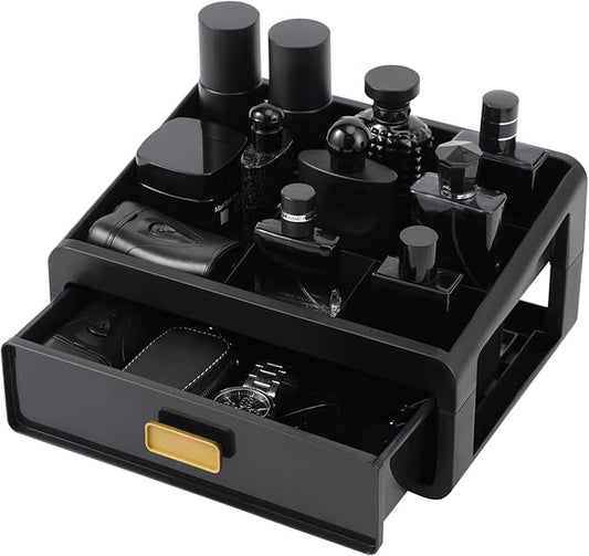 Cologne Organizer,Bathroom Organizer Countertop,Dresser Organizers,Perfume Tray,Under Sink Organizer,Cologne Stand,Mens Organizers,Storage for Men,Drawer Perfume Display Holder,Mens Gifts