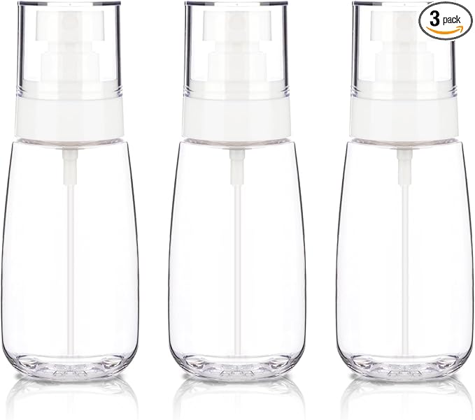 3pack Small Spray Bottle, 2.7oz Mini Spray Bottles, Clear Empty Travel Spray Bottle, Fine Mist Plastic Spray Bottles