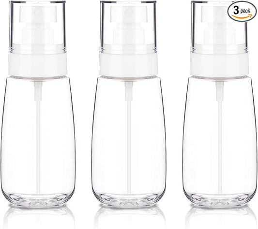 3pack Small Spray Bottle, 2.7oz Mini Spray Bottles, Clear Empty Travel Spray Bottle, Fine Mist Plastic Spray Bottles