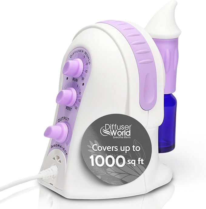 Waterless Diffuser for Essential Oils 110V, Lavender Made in USA Aroma Atomizer Diffusers Waterless Essential Oil Diffusers for Home Large Room Fragrance, Home Scent Diffuser Machine, Air Aromatherapy