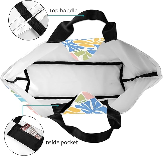 Tote Bag Shoulder Bags for Women Grocery Shopping Bag Reusable Bags Boho-Red Paisley 1