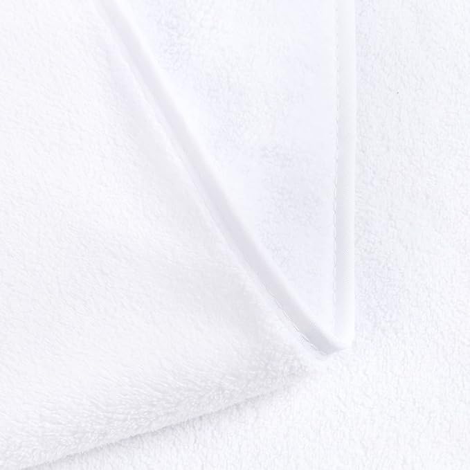 JML Luxury Hotel & SPA Oversized Bath Towels (2 Pack, 40"x80") - 350GSM High-Density Fleece Towel Sets - Super Soft and Absorbent, Lint Free, Fade Resistant Extra Large Bath Sheet, White