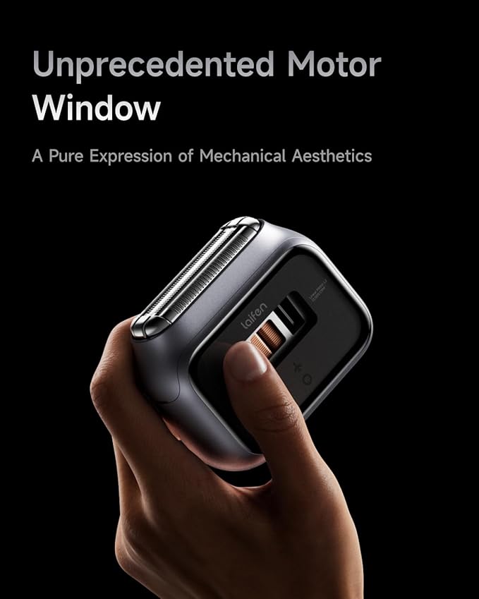 Laifen P3 Pro 3-Blade Electric Shaver, Dual Linear High-Speed Motors 12,000 Cuts/Min, 100-Min Runtime, IPX7 Waterproof, Rechargeable Electric Razor for Men, Travel-Friendly (Space Gray Aluminum Alloy)