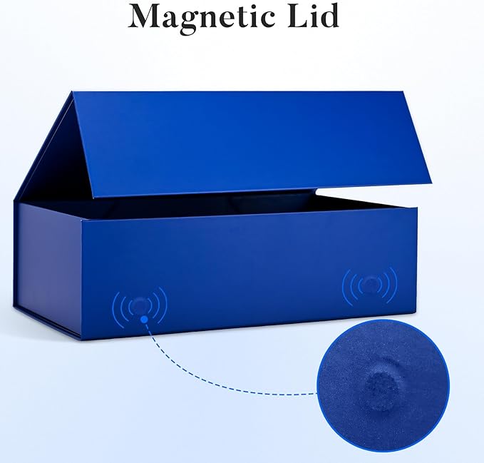 LIFELUM Large Gift Box 14"x8.5"x4.5" Christmas Gift Boxes with Lids for Presents for Anniversary Wedding Proposal Birthday Gift boxes with Shredded Filler Card Ribbon