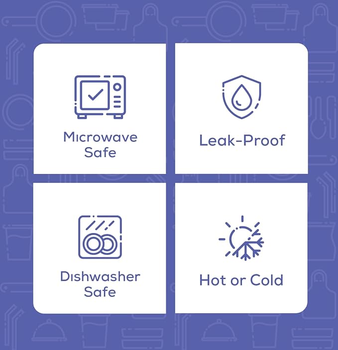 GUSTO [24 oz - 50 Count 1-Compartment Meal Prep Containers with Lids – Reusable, Microwaveable, Dishwasher & Freezer Safe, BPA-Free Food Storage Boxes for Portion Control (Formerly Comfy Package)