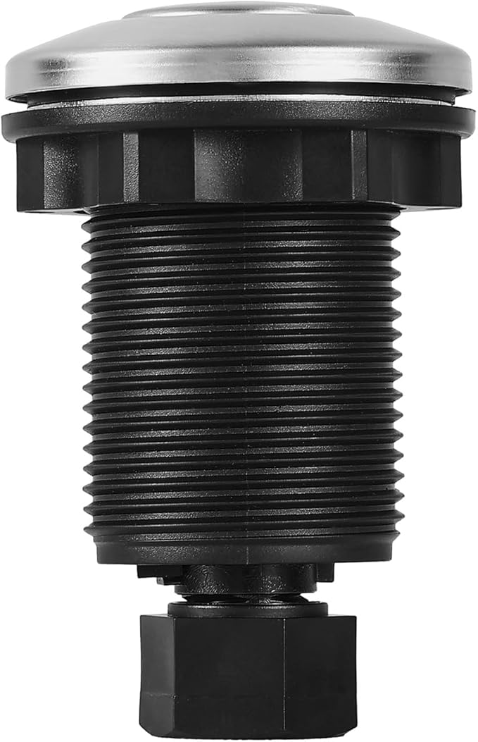 VEVOR Garbage Disposal Air Switch Kit, 2.5" Sink Top Air Switch for Food Waste Disposal, Brushed Silver Stainless Steel ON/OFF Air Button for Waste Disposer - Suitable for Stainless Steel Countertops