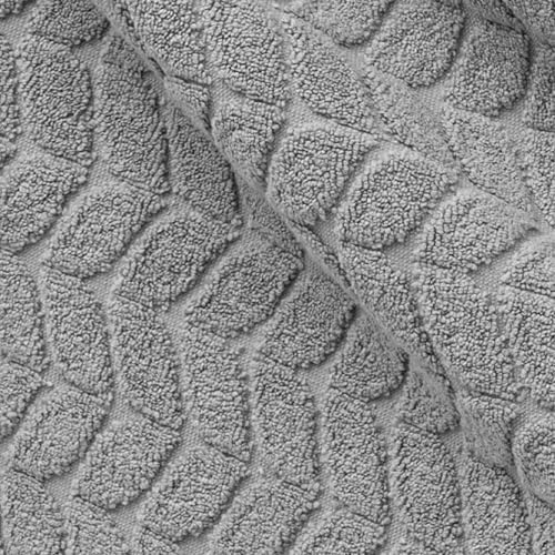 Ultra Soft & Stylish 700 GSM Luxury Washcloth Set (6 Piece - 13 x 13 in.) - 100% Zero-Twist, Long-Staple Cotton - Remarkably Absorbent Washcloths (Pewter Grey)