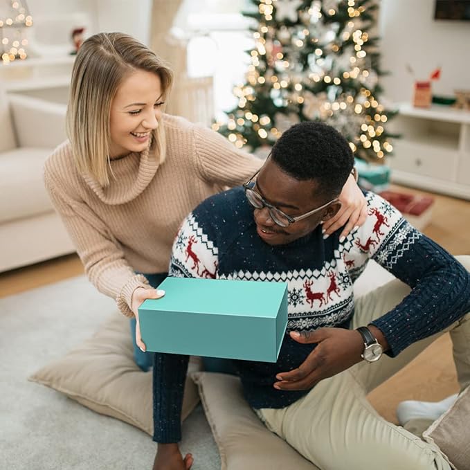 Gift Boxe 12" x 6" x 4" with Magnetic Closure Lid Gift Boxes for Presents,Bridesmaid Gifts Box,Cute Box,Birthday Gift box,Luxury for Gift Packaging, Magnetic Gift Box for Wrapping Gifts (Light Blue/5PCS)